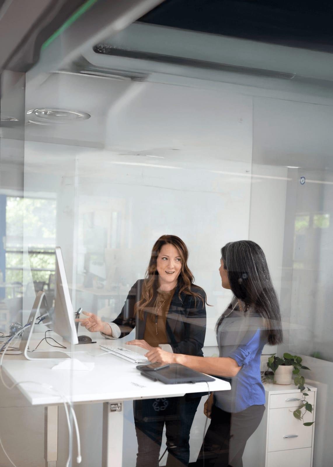 A Stormrake broker guiding a client through the process